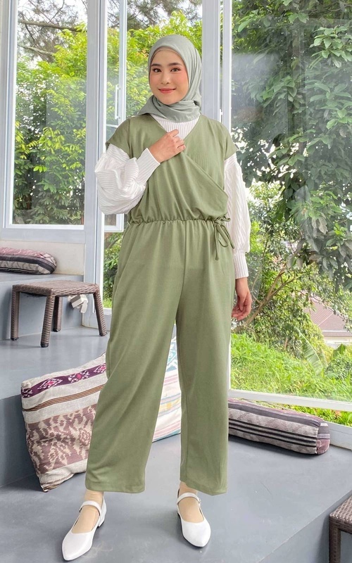 Overall - Mybamus Wynne Rubber Overall - Jumpsuit Muslim - Sage Green M17482 R58S2