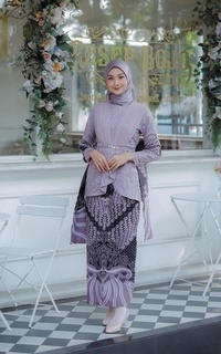 Matching Sets Vervessa's Lana Sequin Set Dress Mauve | Setelan Kebaya dan Rok Raya Pesta Kondangan PO 1 Week