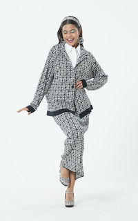 Blazer NONA Marley Knit Blazer Black & White