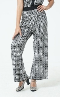 Pants NONA WILLIE CUTBRAY KNIT PANTS BLACK AND WHITE