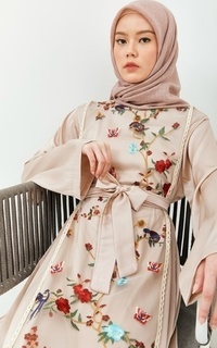 Gamis Dress Garden Daphne Red-680508