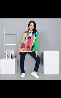 Blus Outfit Premium Sweetshirt Woman multicolor-680620