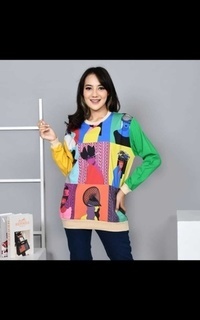 Blus Outfit Premium Sweetshirt Woman multicolor-680621