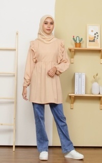 Blouse Ukh Breastfeeding Top Cream