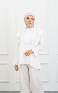 Blus Naya Top - White - ZRN