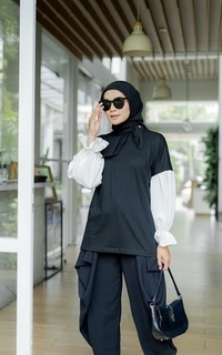 Blouse Abame Ringo Top Black-White