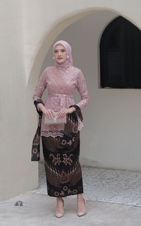 Setelan Vervessa's Lumna Sequin Set Dress Rose | Setelan Kebaya dan Rok Raya Pesta Kondangan PO 1 Week