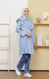 Tunic Ukh Tunic Pattern Light Blue