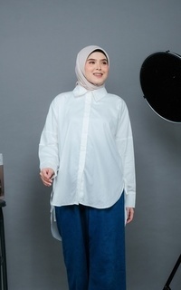 Blouse Zaira Kemeja Blouse Oversize Putih