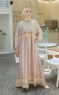 Long Dress Vervessa's Dubia Silk Dress Rose | Gamis Raya Pesta Kondangan PO 4 Days