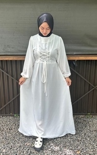 Gamis Vervessa's Jameela Dress White| Gamis Raya Pesta Kondangan