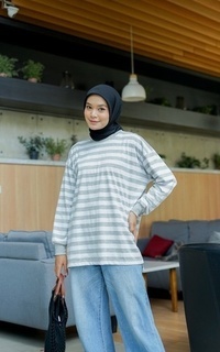 Blus Abame Loly Basic T-shirt Misty (Defect)