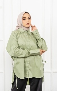 Blus Zaira Kemeja Bouse Oversize Sage Sage-682912