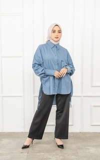 Blouse Zaira Kemeja Blouse Oversize  Denim