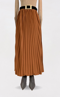 Skirt Basic Pleats Skirt Cinnamon