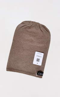 Scarf Cap Premium Inner Kupluk Rajut Taupe