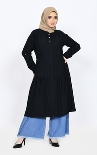 Tunic Long Tunik Saqila Black