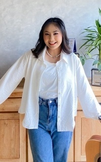 Blus Yoenik Apparel Hyein Button Shirt Snow M17933 R32S4