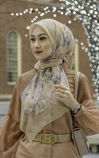 Hijab Motif Nada 2 Voile Square - Viola