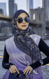 Hijab Motif Nada 2 Voile Square - Accordion