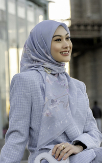 Hijab Motif Nada 2 Voile Square - Harmonica