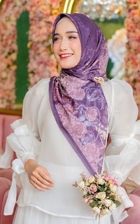 Hijab Motif Camellia series Renew in Vintage Purple