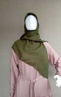 Hijab Polos Basic Voal Square in Army