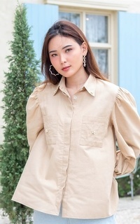 Shirt Abbie Shirt Kemeja Payet basic Soft Linen