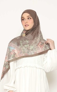 Printed Scarf LONDON SERIES_CHOCO