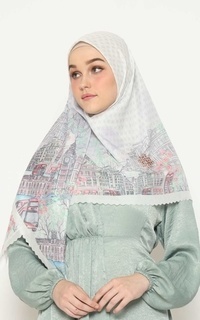 Hijab Motif LONDON SERIES_BROKEN WHITE