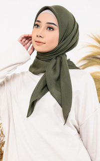 Plain Scarf Superfine Plain Voal Scarf Forest Army