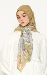 Printed Scarf LONDON SERIES_GOLD