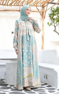 Gamis Arsyana Dress by ZIZARA Dress Silk Printing Motif