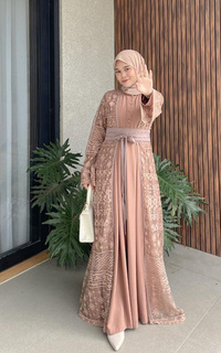 Long Dress Faza Outer Brown