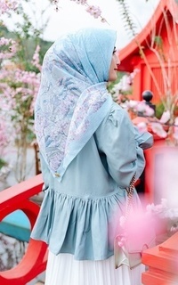 Hijab Motif Japan Series In Baby Blue