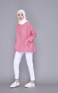 Blus Artie | Lavana Top Blouse Wanita Oversize Red-686284