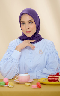 Hijab Polos Everyday Scarf - Purple Plumeria