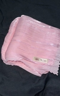 Pashmina Pashmina Shimmer Silk Lasercut Original Premium Baby pink-686718
