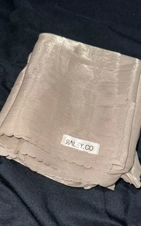 Pashmina Pashmina Shimmer Silk Lasercut Original Premium Khaki-686720
