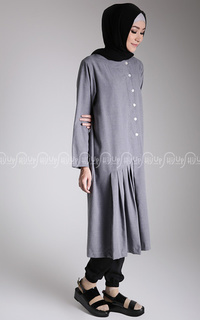 Long Dress Mikayla Midi Dress Grey-68689
