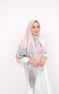 Hijab Motif Voal Signature Premium - Latte  (Motif Series by Zilkalabel)