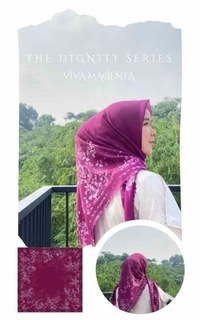 Printed Scarf The Dignity Series - Viva Magenta