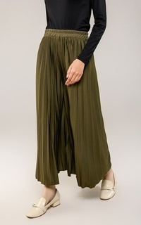 Pants Basic Pleats Cullote Army