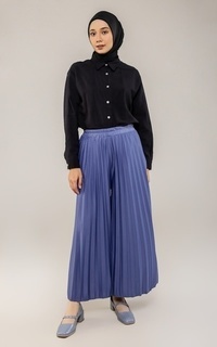 Celana Basic Pleats Cullote Denim