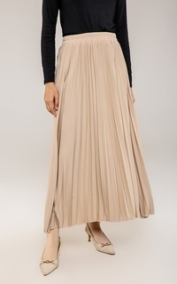 Rok Basic Pleats Skirt Cream