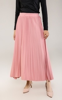 Skirt Basic Pleats Skirt Pink