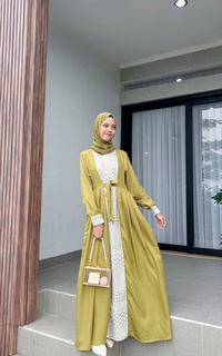 Gamis Tiara Dress  Lime