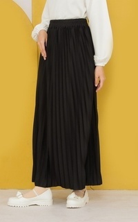 Skirt Rok Plisket Premium hitam -689358