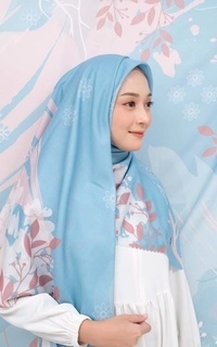 Hijab Motif Voal Signature Premium - Aqualite  (Motif Series by Zilkalabel)