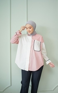 Shirt Abame Yada List Shirt Pink (S/M)